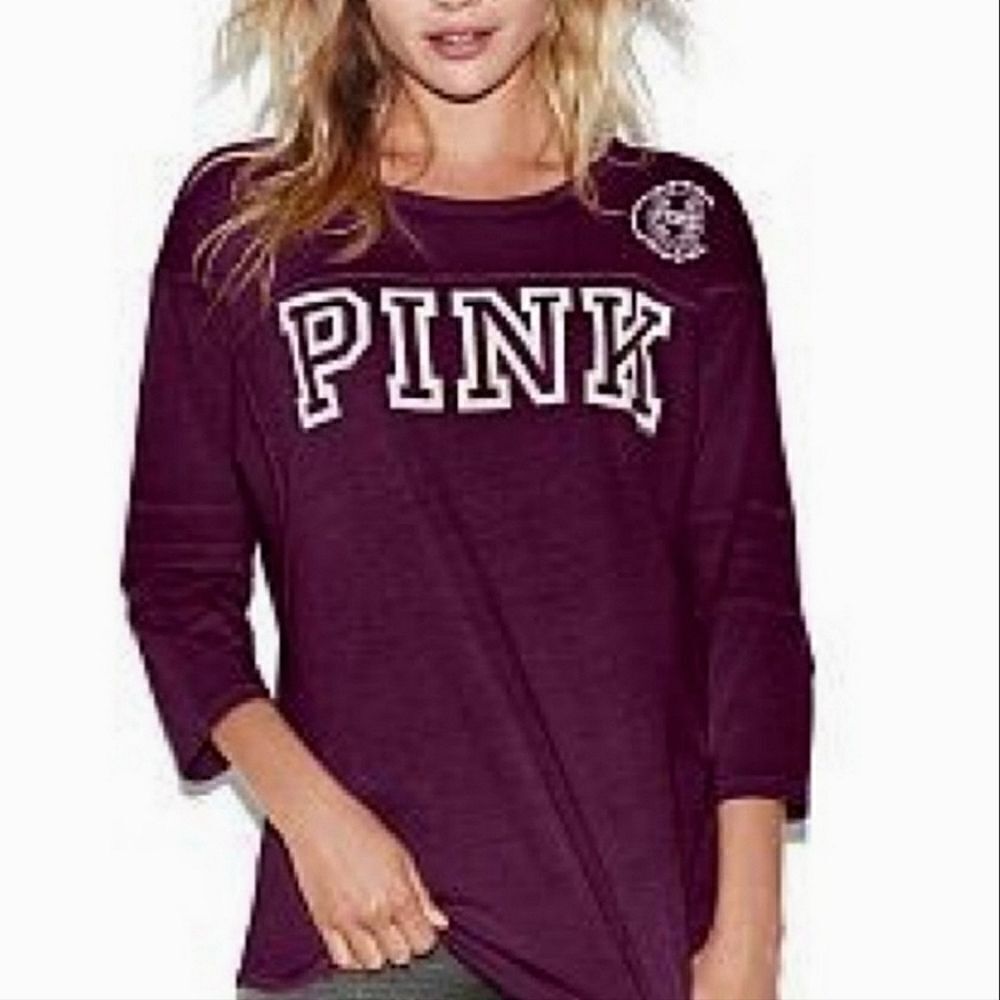 Victoria's Secret Maroon Boyfriend Top